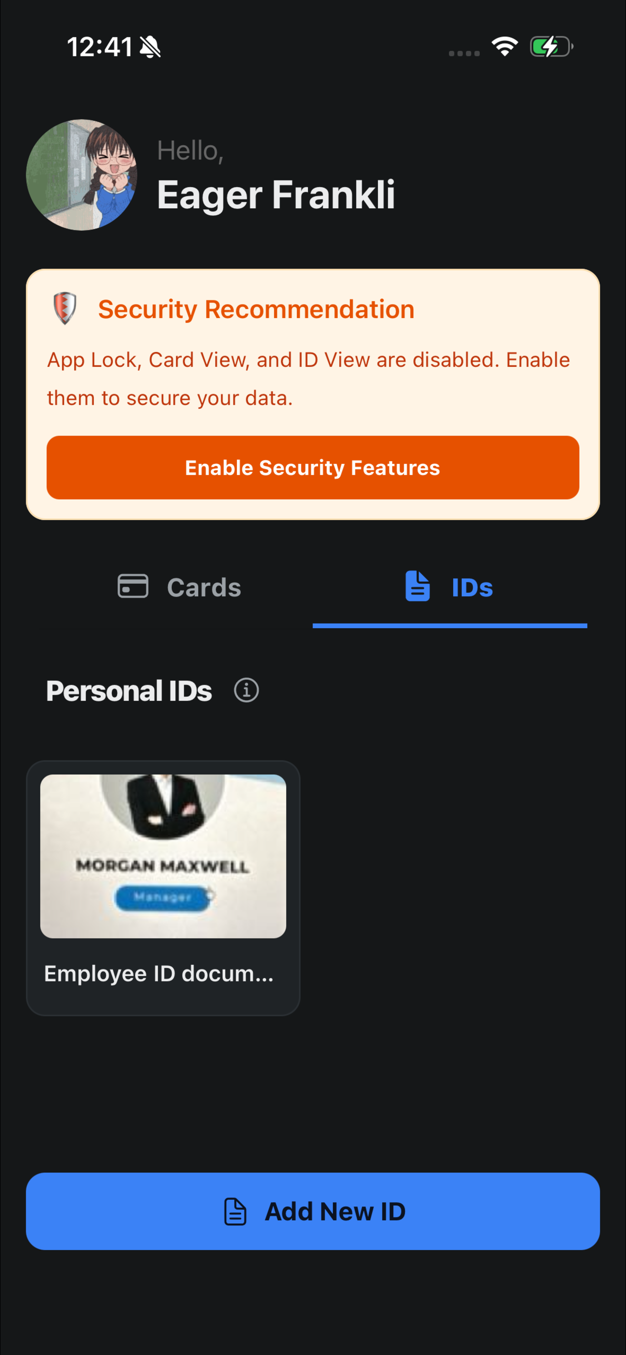 IDs Tab