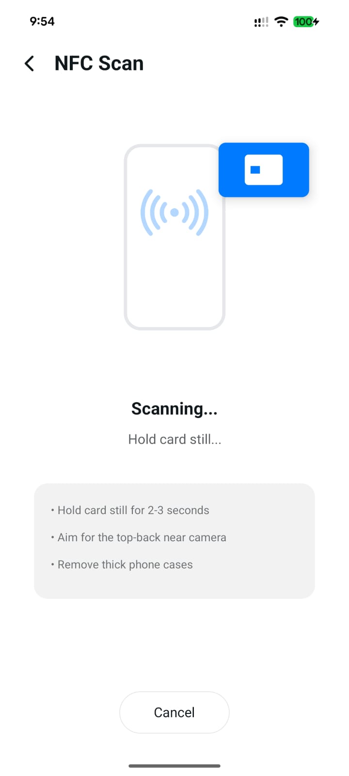 NFC Scanning